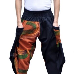 Japanese Style in Samurai  Pants  (Two tone color)