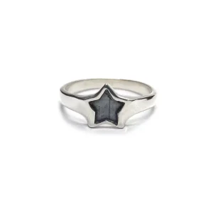 Sterling Silver Ring Solid Hallmarked 925 Star Comfort Fit