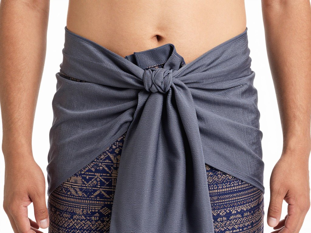 Thai fisherman pants showing traditional wrap style